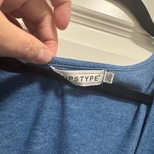 Topstype Blue V Neck Women’s 2XL